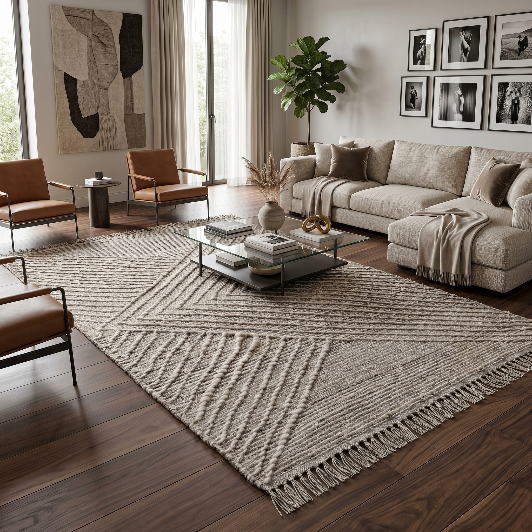 Ribbed Ivroy Rug